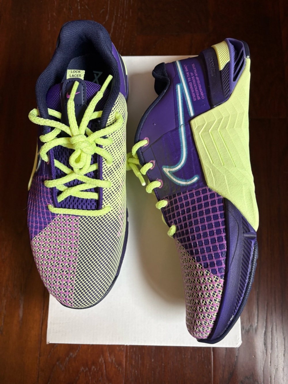 New with box - Nike Metcon 8 Amp Deep Purple Barely Volt